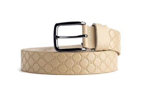 Ремінь з візерунком "Gucci" бежевий 35 мм 'nB' 353192 фото