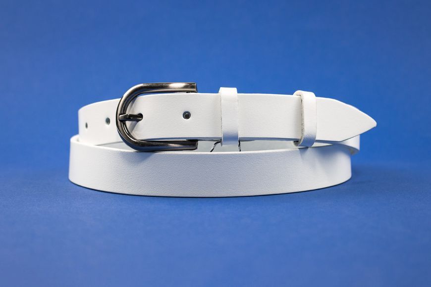 Ремень гладкий белый 25 мм 'novaBelt' 25110 фото